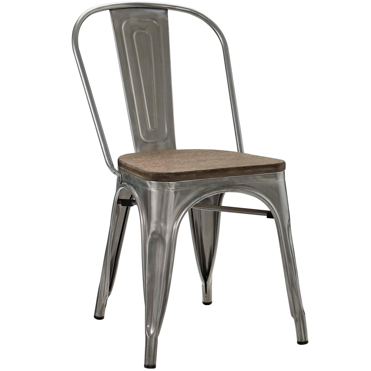 Promenade Dining Side Chair Set of 2, Silver, Metal 11896