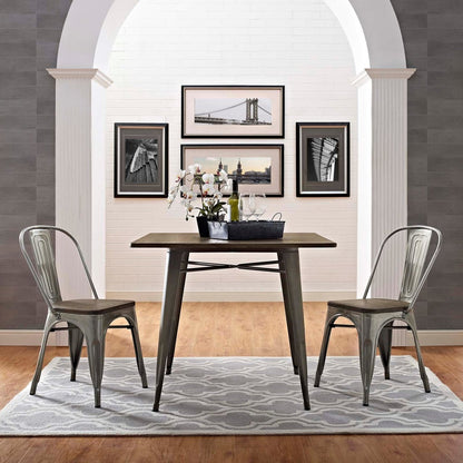 Promenade Dining Side Chair Set of 2, Silver, Metal 11896