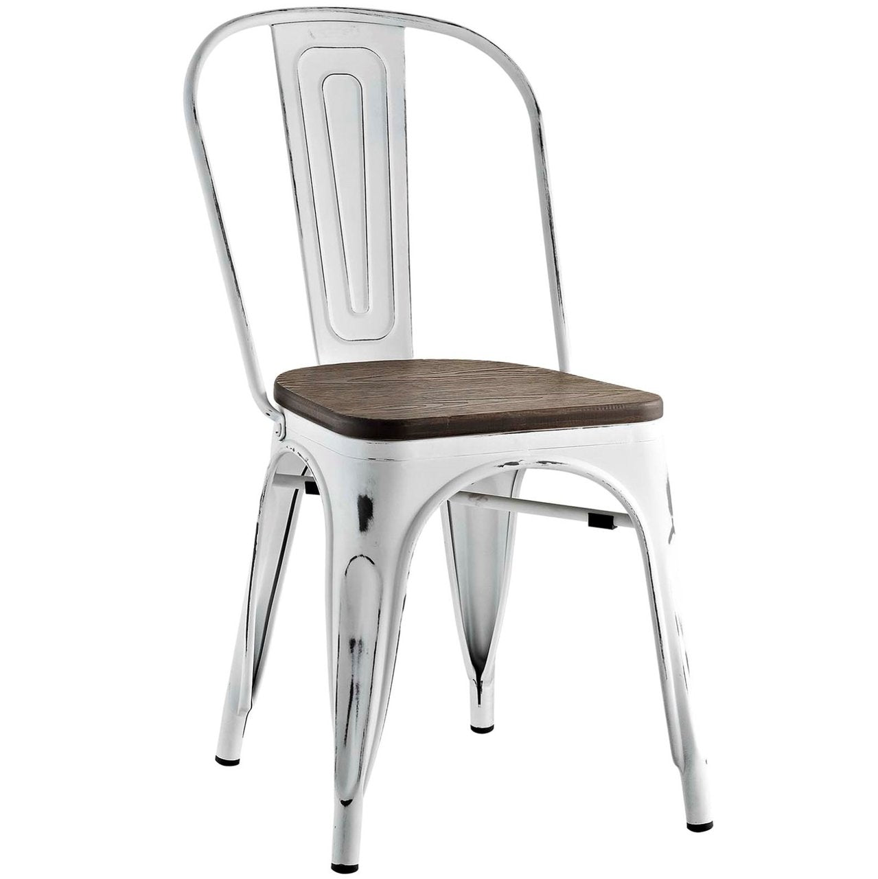 Promenade Dining Side Chair Set of 2, White, Metal 11897