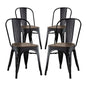 Promenade Dining Side Chair Set of 4, Black, Metal 11898