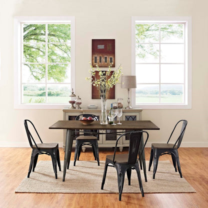 Promenade Dining Side Chair Set of 4, Black, Metal 11898