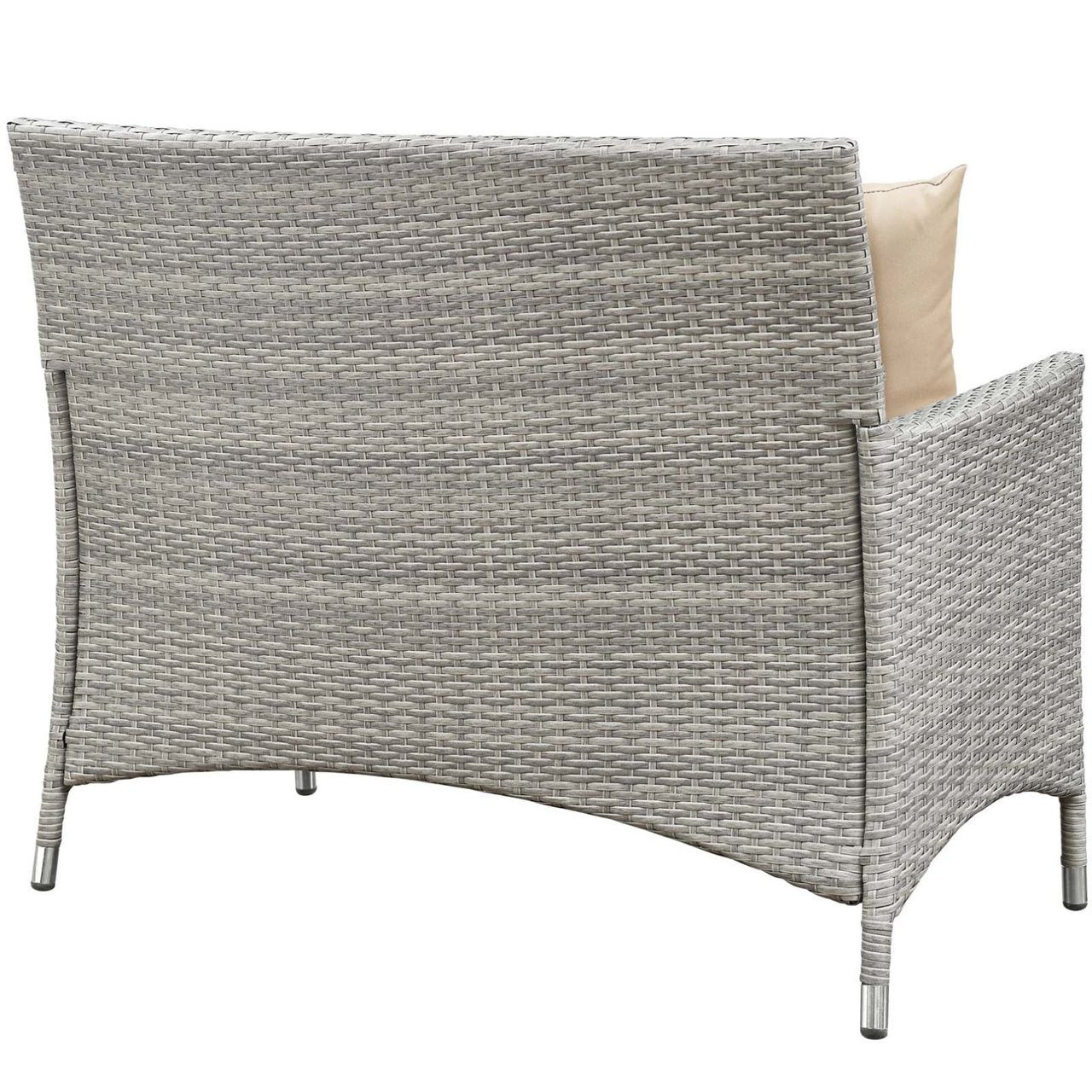 Bridge Four PCS Outdoor Patio Patio Conversation Set with Pillow Set, Beige, Rattan 11944