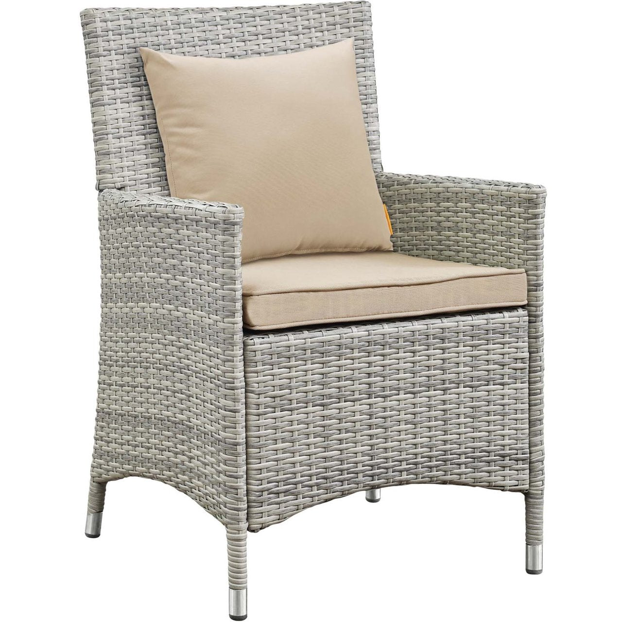 Bridge Four PCS Outdoor Patio Patio Conversation Set with Pillow Set, Beige, Rattan 11944