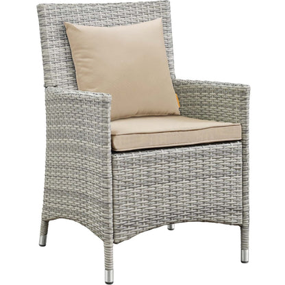 Bridge Four PCS Outdoor Patio Patio Conversation Set with Pillow Set, Beige, Rattan 11944