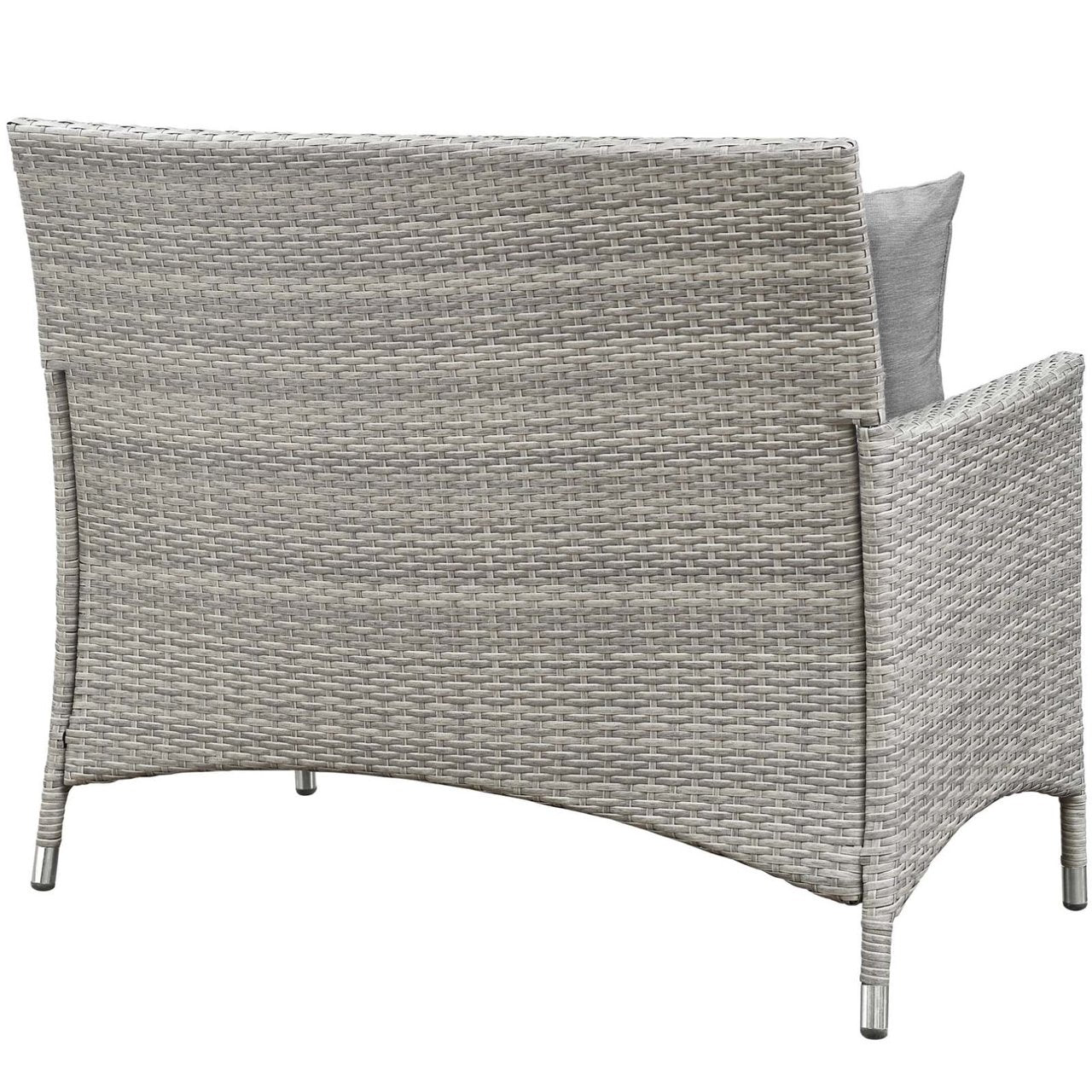 Bridge Four PCS Outdoor Patio Patio Conversation Set with Pillow Set, Grey, Rattan 11945