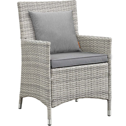 Bridge Four PCS Outdoor Patio Patio Conversation Set with Pillow Set, Grey, Rattan 11945