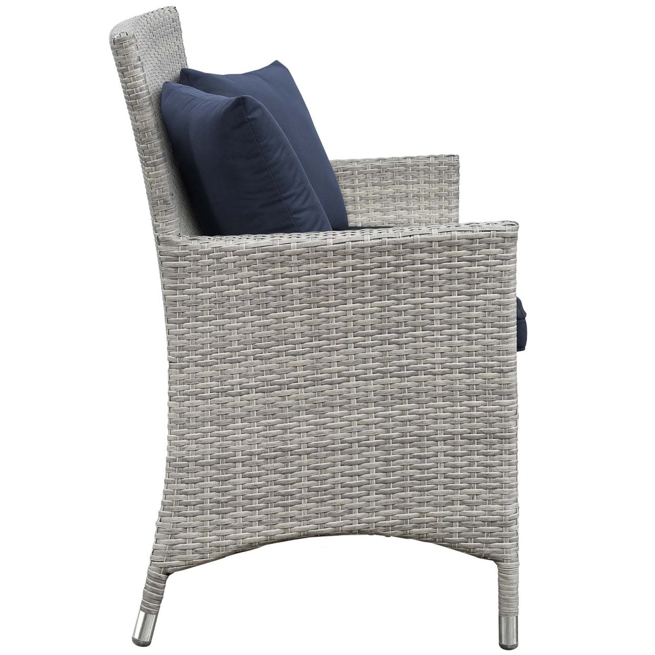 Bridge Four PCS Outdoor Patio Patio Conversation Set with Pillow Set, Navy, Rattan 11946