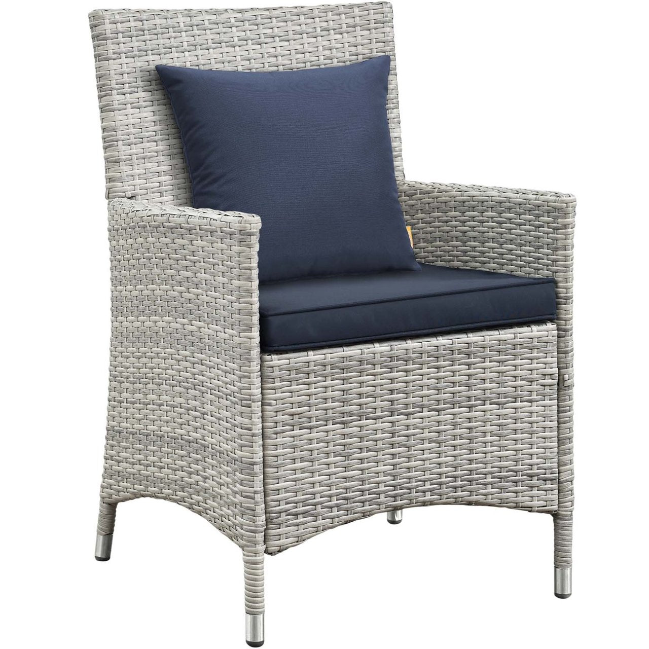 Bridge Four PCS Outdoor Patio Patio Conversation Set with Pillow Set, Navy, Rattan 11946
