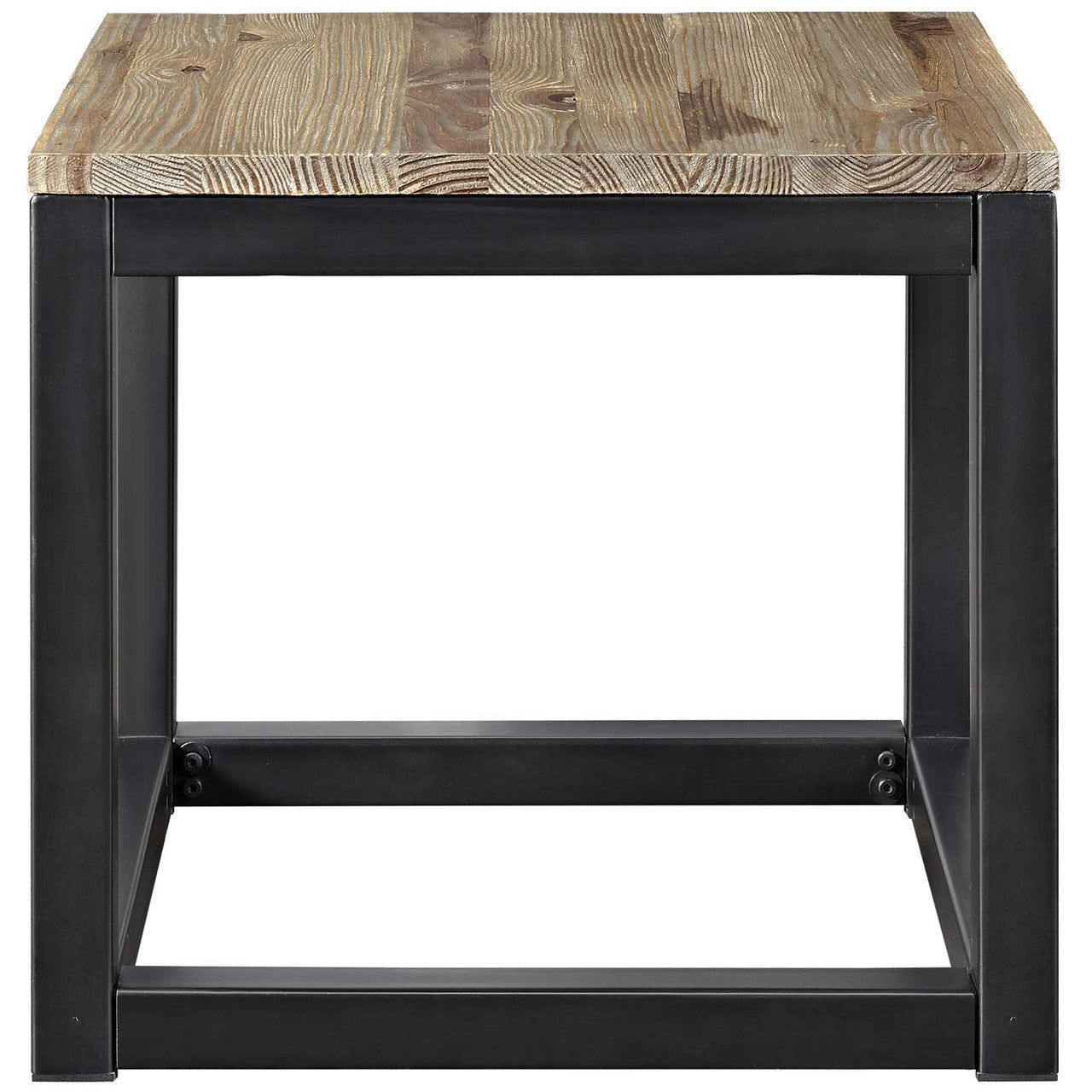 Attune Side Table, Metal Steel Wood, Brown 13653