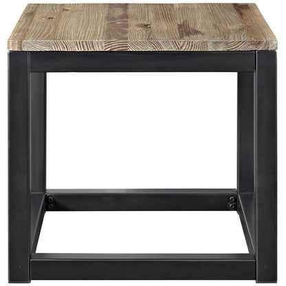 Attune Side Table, Metal Steel Wood, Brown 13653