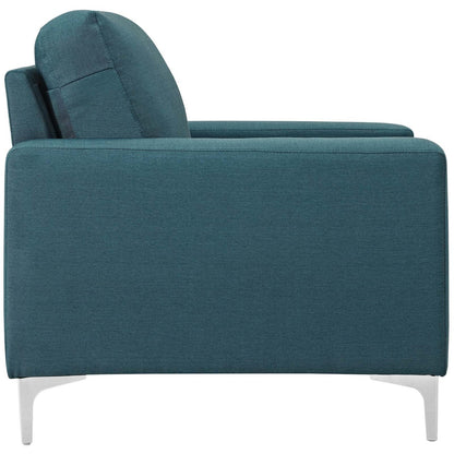 Allure Upholstered Armchair, Fabric, Blue 13656
