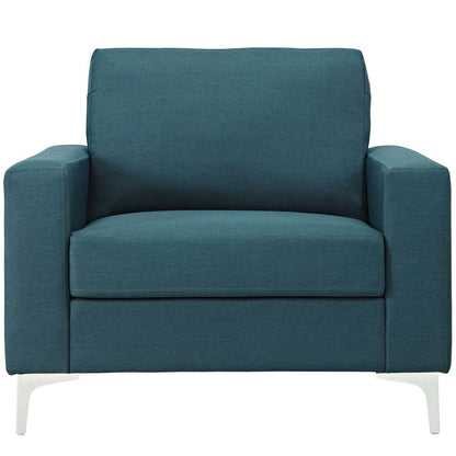 Allure Upholstered Armchair, Fabric, Blue 13656