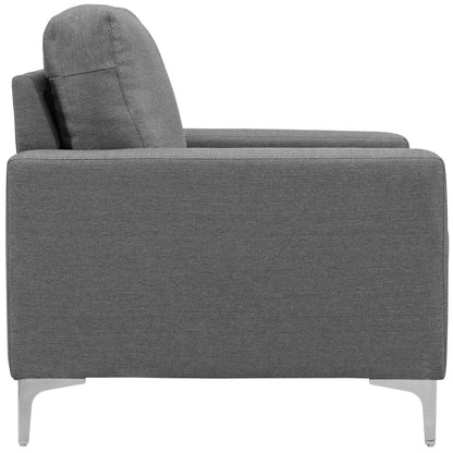 Allure Upholstered Armchair, Fabric, Grey Gray 13657