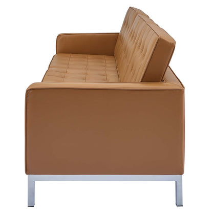 Loft Leather Sofa, Leather, Tan, 18142