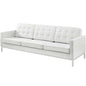 Loft Leather Sofa, Genuine Leather, White 13661