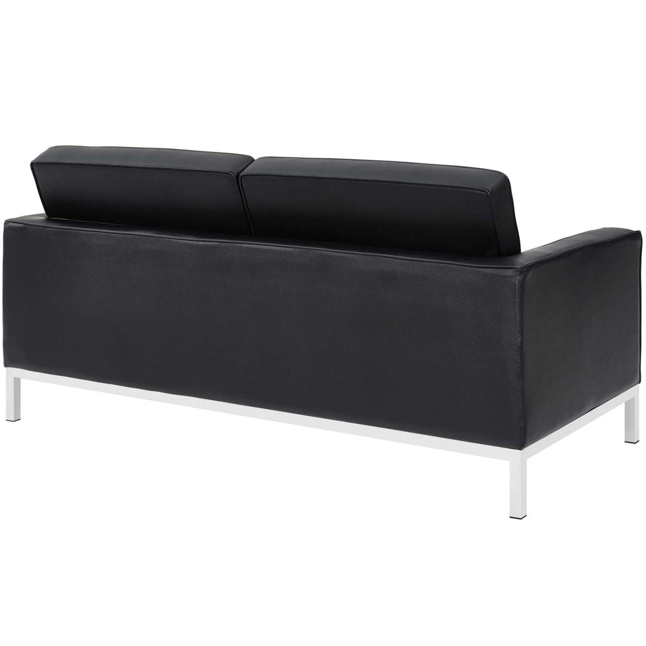 Loft Leather Loveseat, Black, Leather 13088