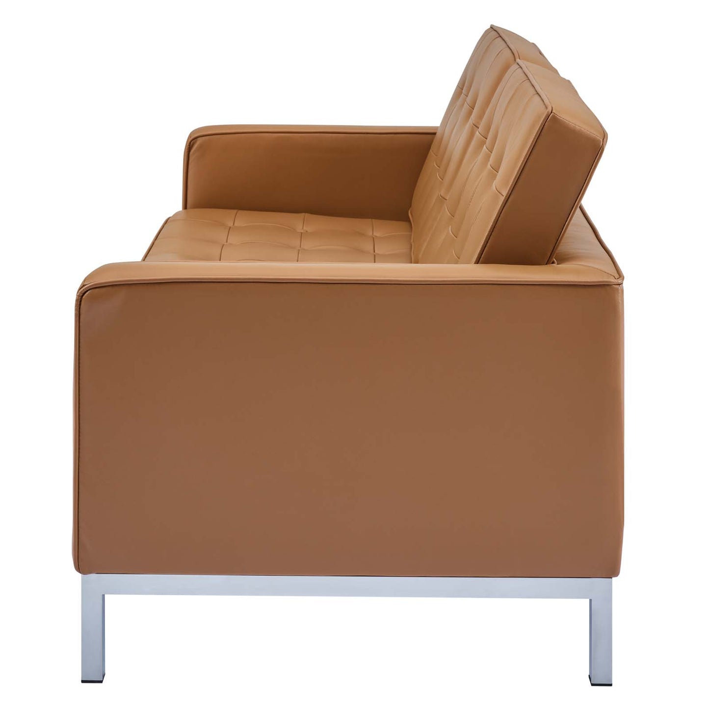 Loft Leather Loveseat, Leather, Tan, 18143