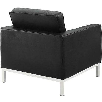 Loft Leather Armchair, Black, Leather 13090