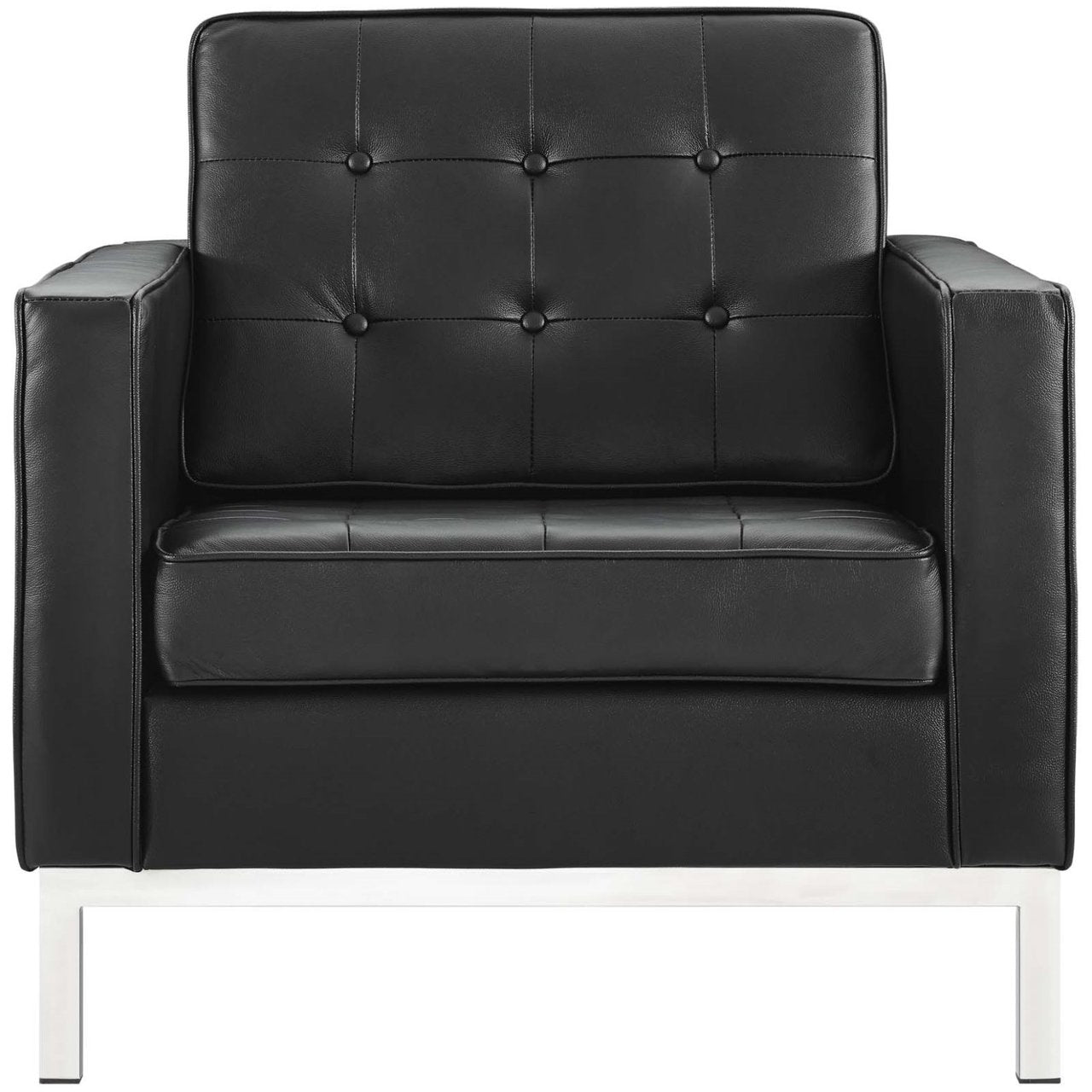 Loft Leather Armchair, Black, Leather 13090