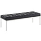 Loft Leather Bench, Genuine Leather, Black 13662