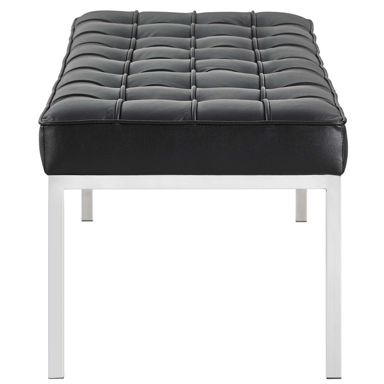 Loft Leather Bench, Genuine Leather, Black 13662