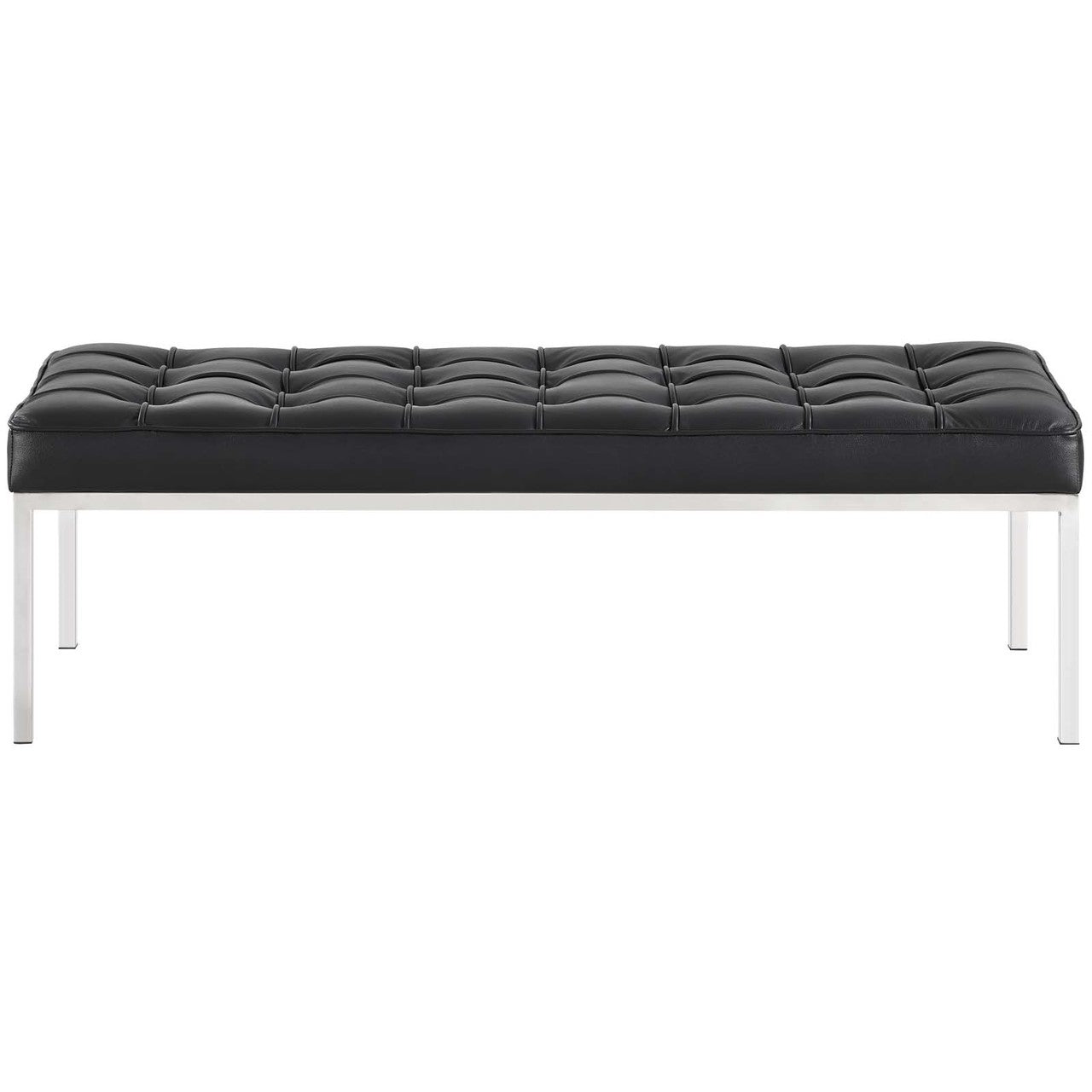 Loft Leather Bench, Genuine Leather, Black 13662