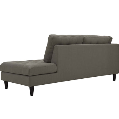Empress 2 Piece Upholstered Fabric Left Facing Bumper Sectional, Fabric, Grey Gray 13681