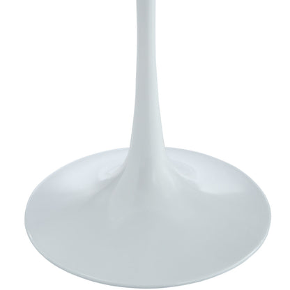 Lippa 20" Marble Side Table in White EEI-280-WHI