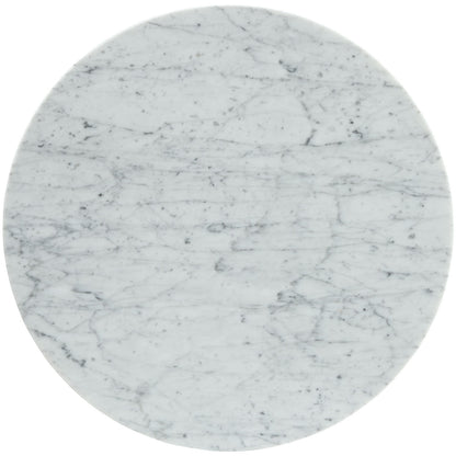 Lippa 20" Marble Side Table in White EEI-280-WHI