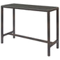 Conduit Outdoor Patio Wicker Rattan Large Bar Table, Rattan Wicker Glass, Brown 15177