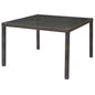 Conduit 47" Outdoor Patio Wicker Rattan Dining Table, Rattan Wicker Glass, Brown 15179