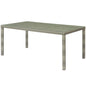 Conduit 70" Outdoor Patio Wicker Rattan Dining Table, Rattan Wicker Glass, Light Grey Gray 15182