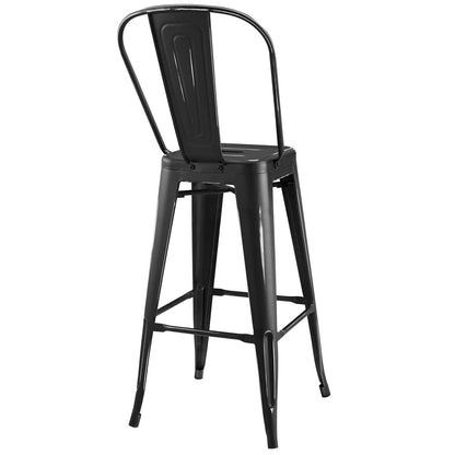 Promenade Metal Bar Side Stool, Metal Steel, Black 13704
