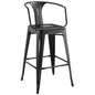 Promenade Bar Stool, Metal Steel, Black 13711
