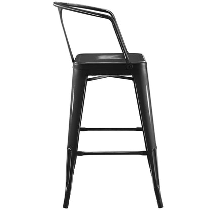 Promenade Bar Stool, Metal Steel, Black 13711