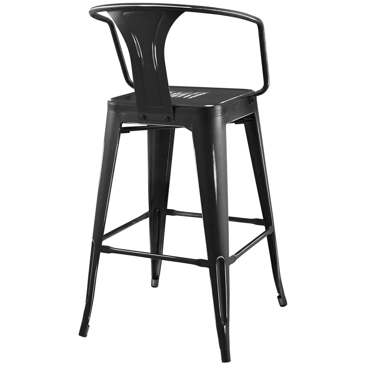 Promenade Bar Stool, Metal Steel, Black 13711