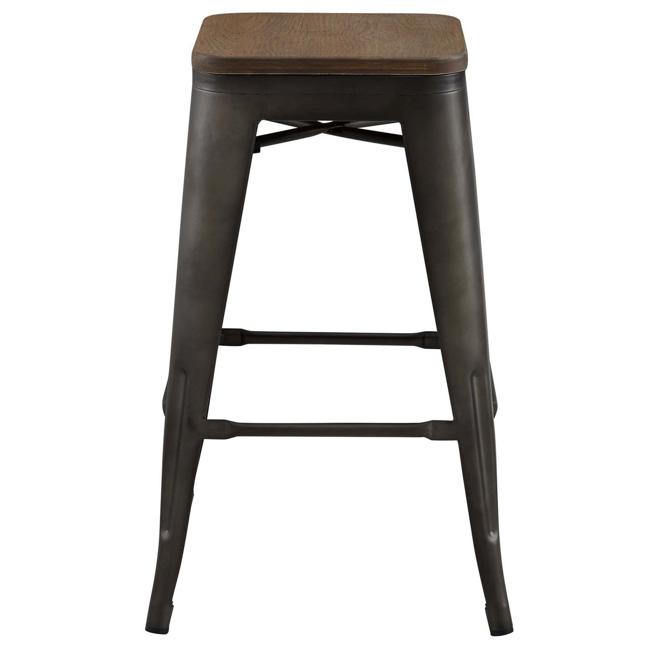 Promenade Counter Stool, Metal Steel Wood, Brown 13723