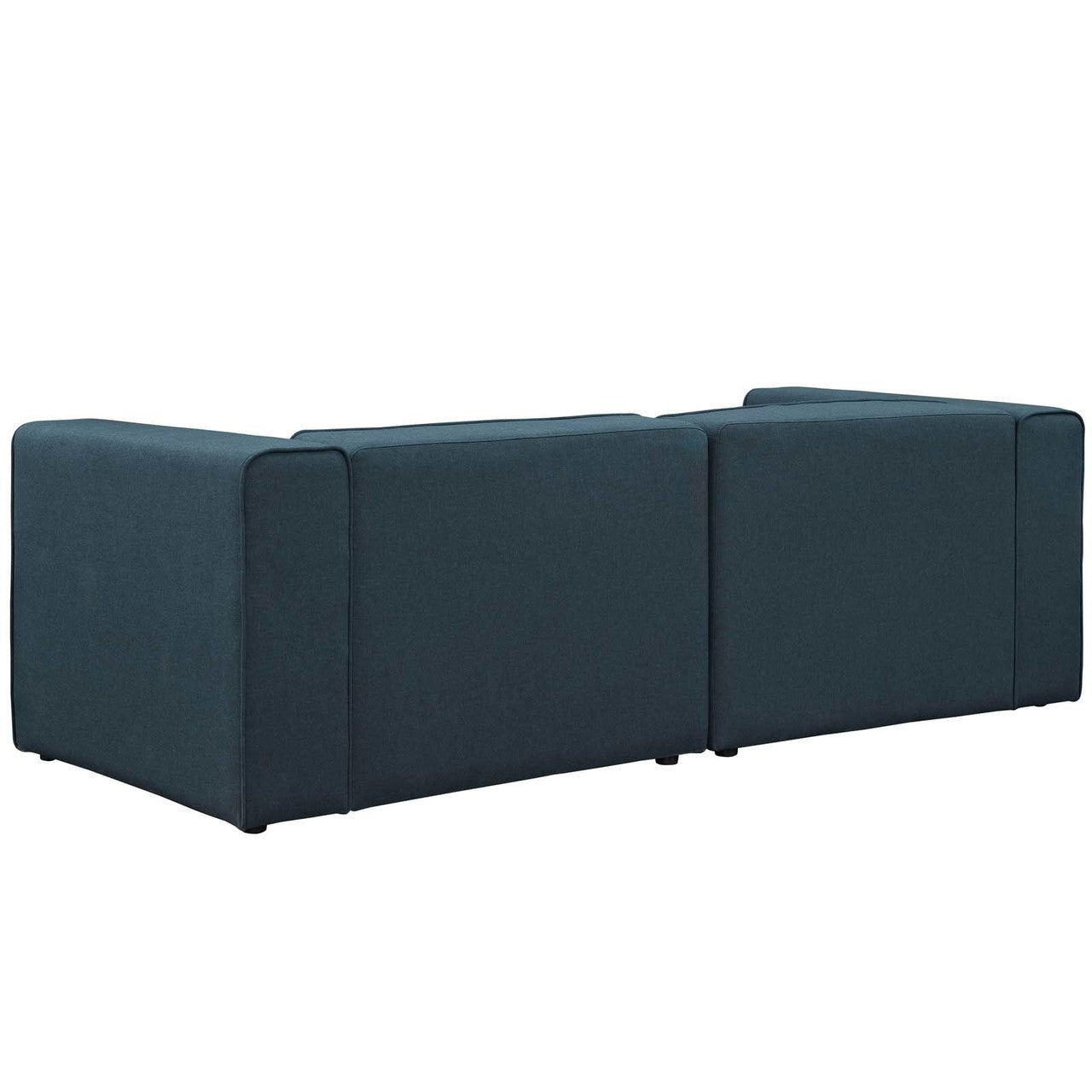 Mingle 2 Piece Upholstered Fabric Sofa Set, Fabric, Blue 13730