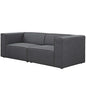 Mingle 2 Piece Upholstered Fabric Sofa Set, Fabric, Grey Gray 13731