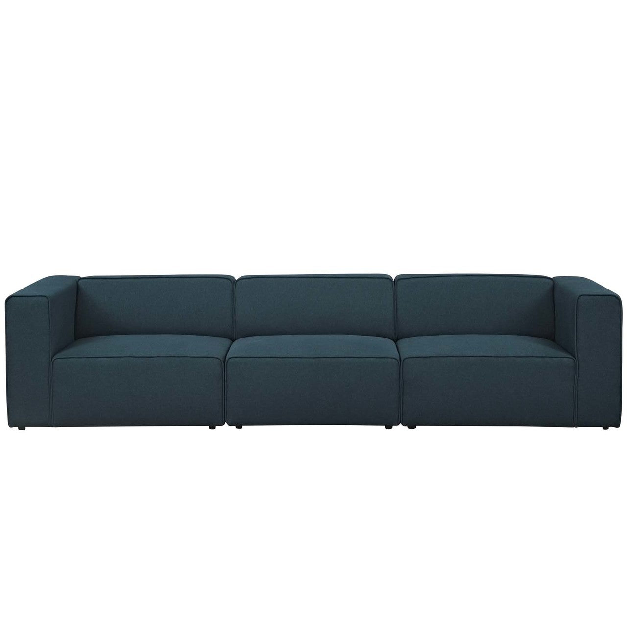 Mingle 3 Piece Upholstered Fabric Sofa Set, Fabric, Blue 13734