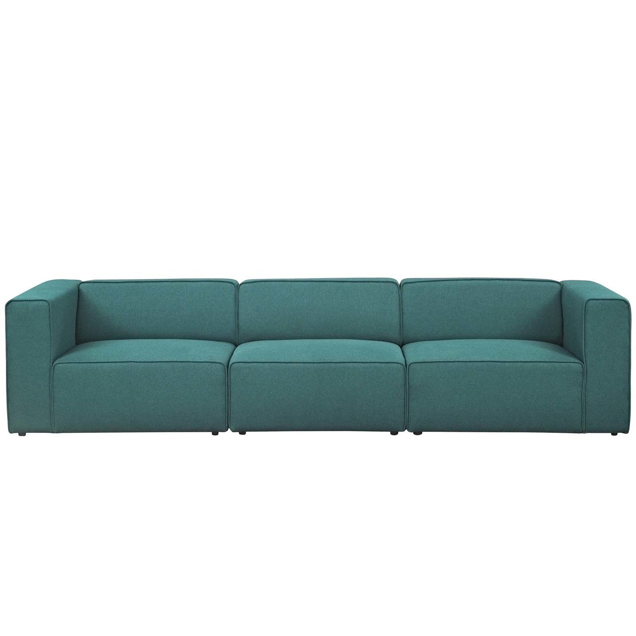 Mingle 3 Piece Upholstered Fabric Sofa Set, Fabric, Aqua Blue 13736