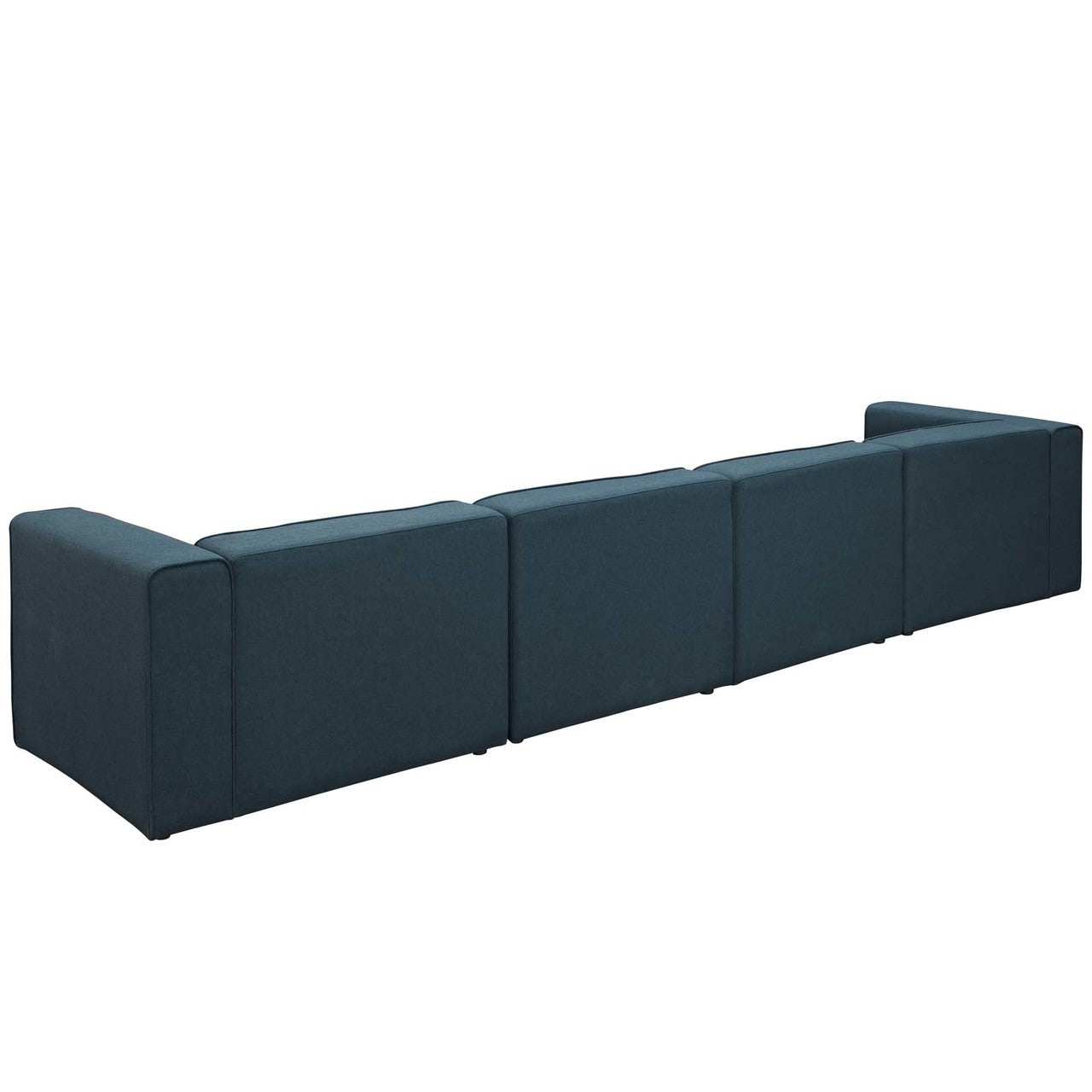 Mingle 4 Piece Upholstered Fabric Sofa Set, Fabric, Blue 13738