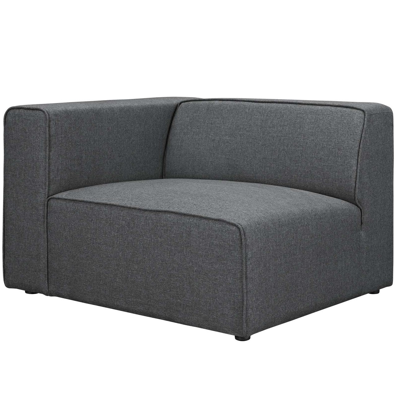 Mingle 5 Piece Upholstered Fabric Sectional Sofa Set, Fabric, Grey Gray 13751
