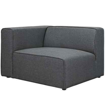 Mingle 5 Piece Upholstered Fabric Sectional Sofa Set, Fabric, Grey Gray 13751