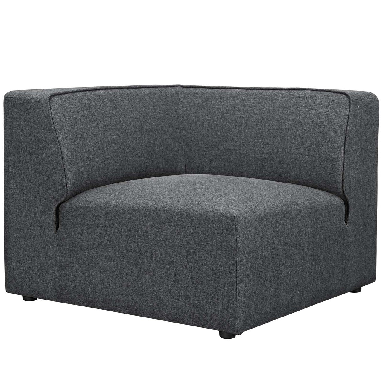 Mingle 5 Piece Upholstered Fabric Sectional Sofa Set, Fabric, Grey Gray 13751