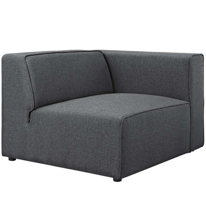 Mingle 5 Piece Upholstered Fabric Sectional Sofa Set, Fabric, Grey Gray 13751