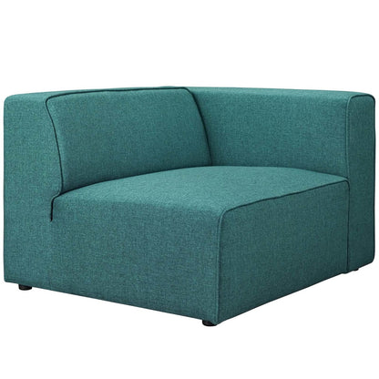Mingle 5 Piece Upholstered Fabric Sectional Sofa Set, Fabric, Aqua Blue 13752