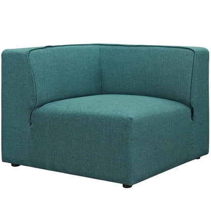 Mingle 5 Piece Upholstered Fabric Sectional Sofa Set, Fabric, Aqua Blue 13752