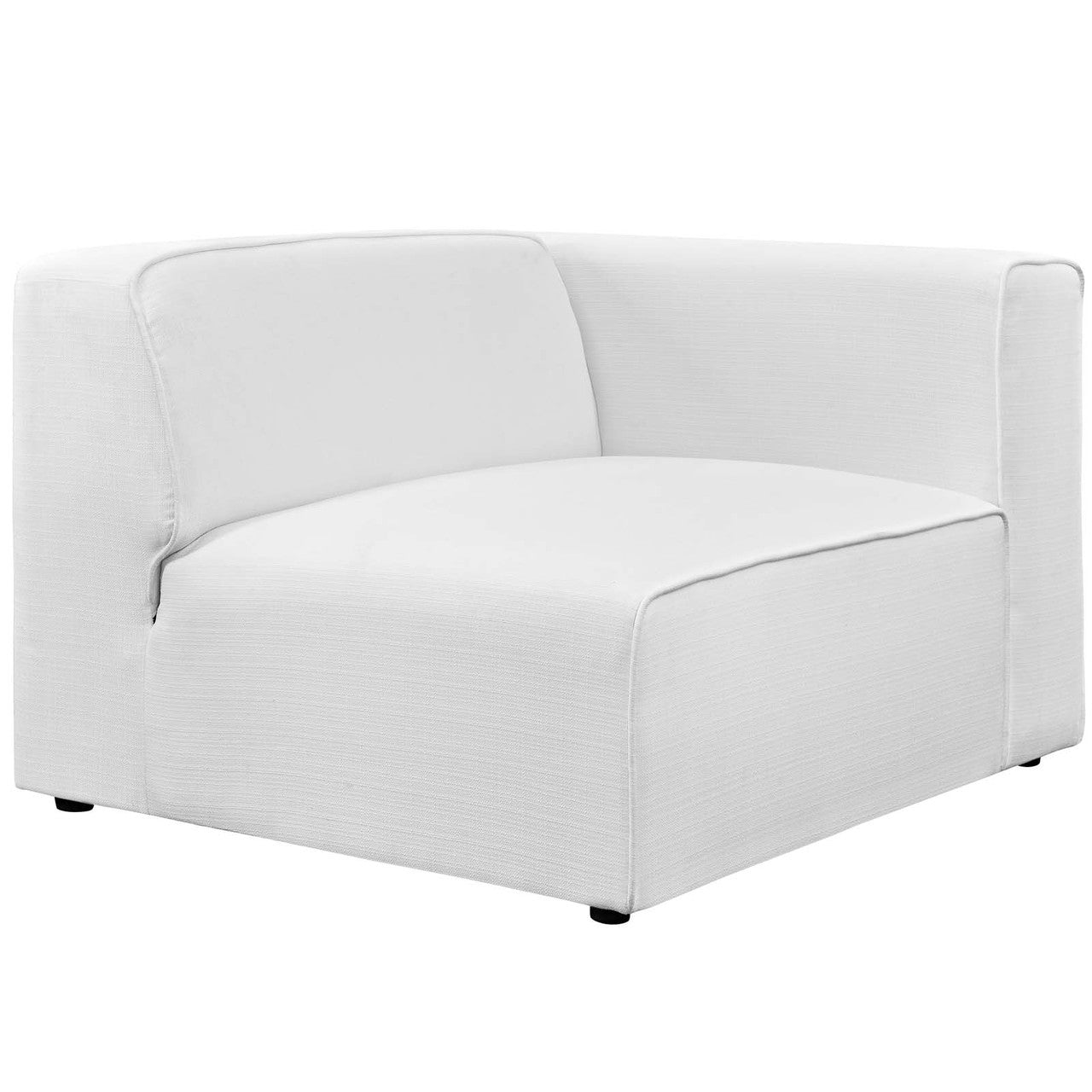 Mingle 5 Piece Upholstered Fabric Sectional Sofa Set, Fabric, White 13753