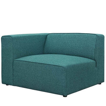Mingle 7 Piece Upholstered Fabric Sectional Sofa Set, Fabric, Aqua Blue 13756